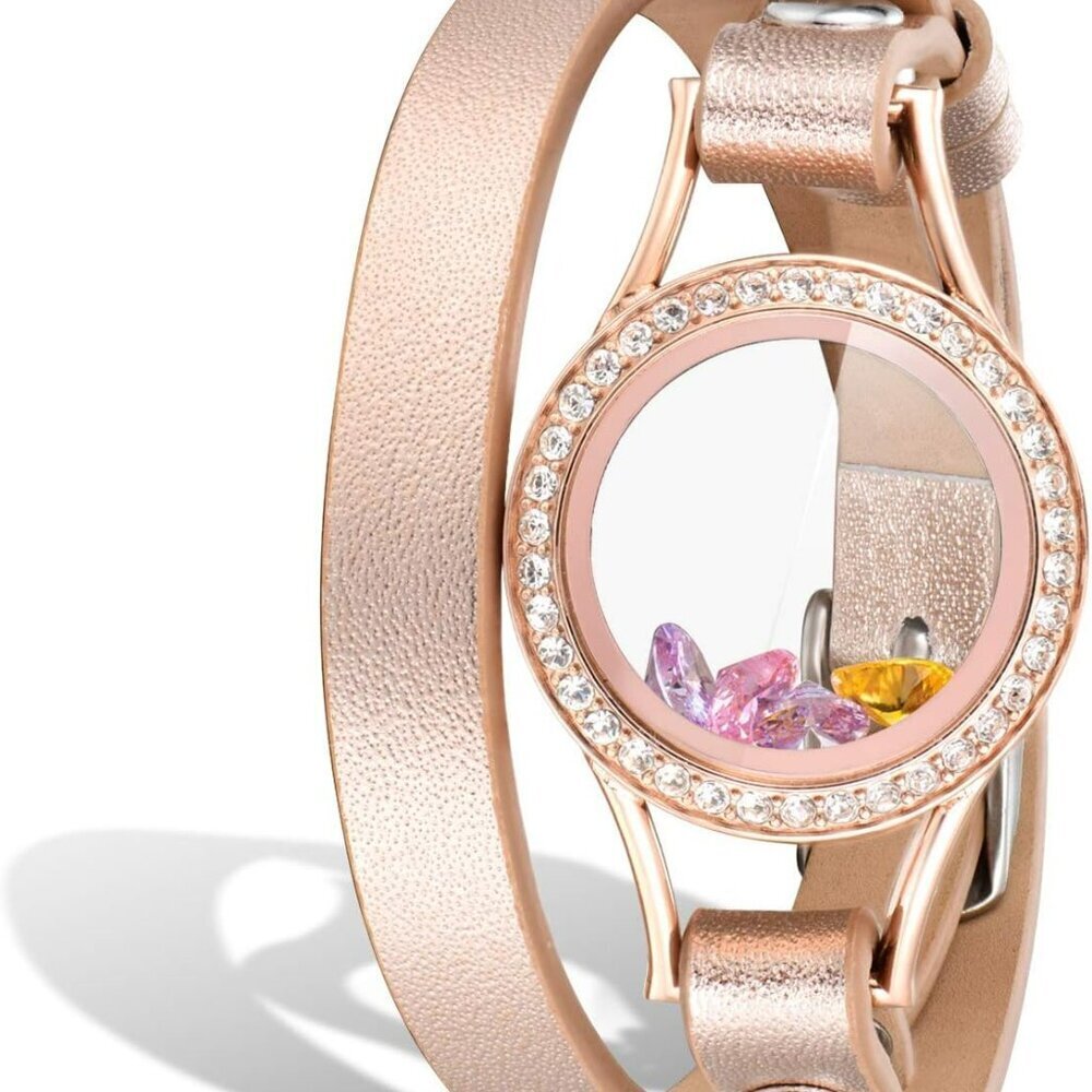 Carving Round Aromatherapy Essential Oils Diffuser Locket Bracelet 316l Stainles